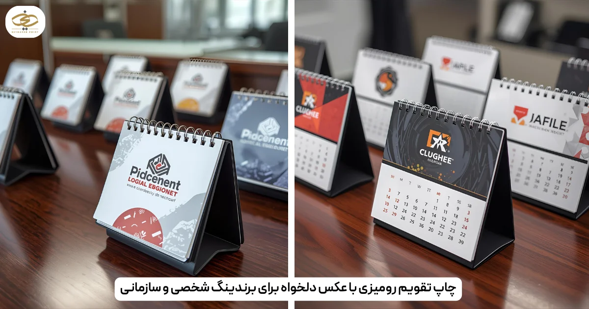 چاپ تقویم رومیزی با عکس دلخواه برای برندینگ شخصی و سازمانی