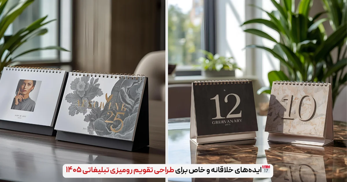 ایده‌های خلاقانه و خاص برای طراحی تقویم رومیزی تبلیغاتی