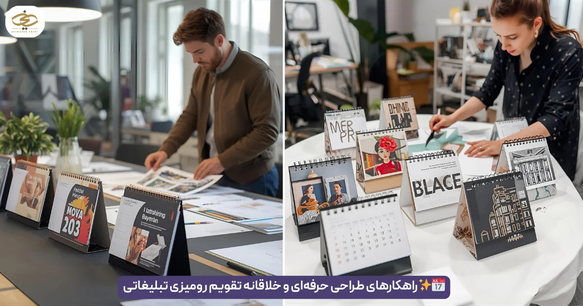 راهکارهای طراحی حرفه‌ای و خلاقانه تقویم رومیزی تبلیغاتی