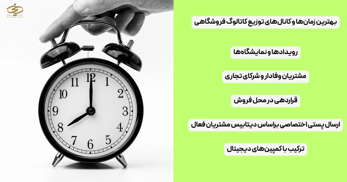 بهترین زمان‌ها و کانال‌های توزیع کاتالوگ فروشگاهی