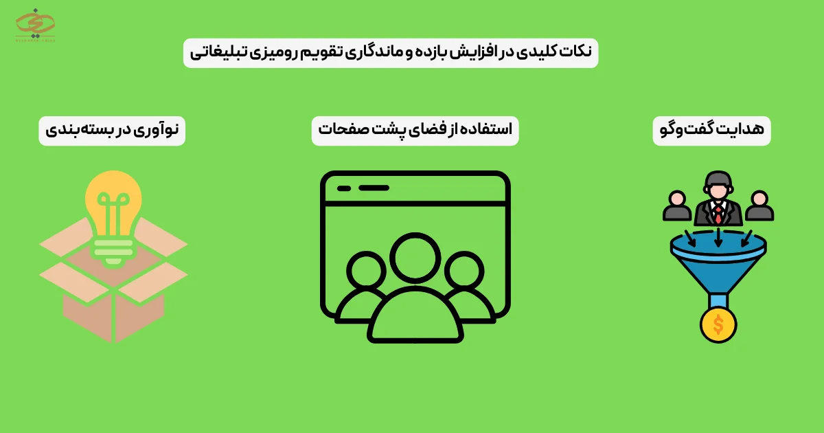 نکات کلیدی در افزایش بازده و ماندگاری تقویم رومیزی تبلیغاتی