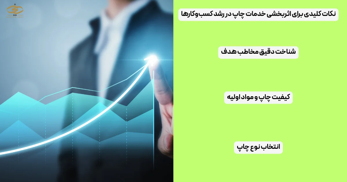 نکات کلیدی برای اثربخشی خدمات چاپ در رشد کسب‌وکارها