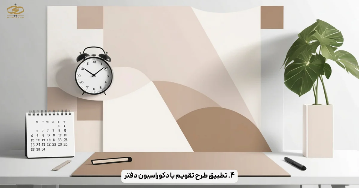 ۴. تطبیق طرح تقویم با دکوراسیون دفتر