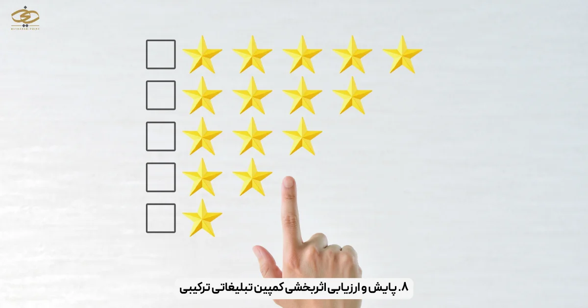 ۸. پایش و ارزیابی اثربخشی کمپین تبلیغاتی ترکیبی
